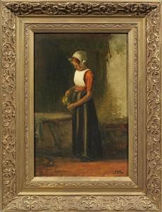 SIERIG Ferdinand Carl 1839-1905,Holländermädchen in einem Interieur,Schloss DE 2019-05-18