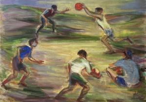 SIGARD Elyahu 1901-1972,Ball Games,Montefiore IL 2023-07-18