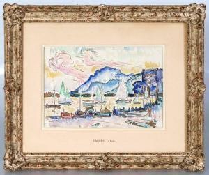 SIGNAC Paul 1863-1935,Cannes, le port,1925,Cannes encheres, Appay-Debussy FR 2025-07-11