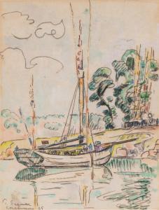 SIGNAC Paul 1863-1935,Concarneau, le thonier,1925,Sotheby's GB 2025-07-16