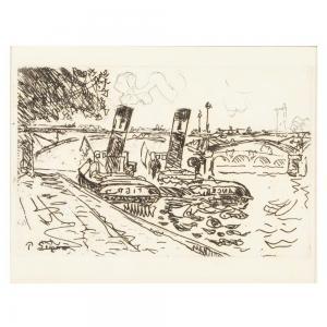 SIGNAC Paul 1863-1935,Le Pont des Arts,1927,Ripley Auctions US 2024-03-30