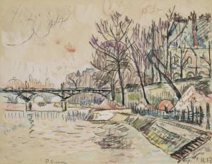SIGNAC Paul 1863-1935,Paris, le Pont des Arts,1927,Christie's GB 2024-04-10