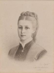SIGNOL Emile 1804-1892,Portrait de la nièce de l\’artiste,1884,Millon & Associés FR 2019-03-28