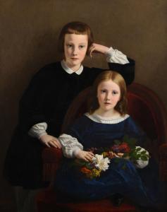 SIGNOL Emile 1804-1892,PORTRAIT OF TWO CHILDREN, TRADITIONALLY IDENTIFIED,1850,Dreweatts 2023-10-18