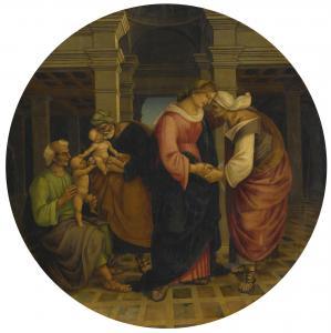 SIGNORELLI FRANCESCO,THE HOLY FAMILY WITH SAINTS JOHN, ELISABETH, AND Z,Sotheby's GB 2013-01-31