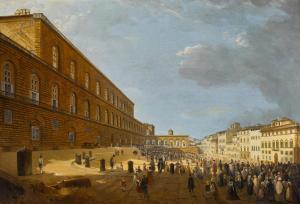SIGNORINI Giovanni 1808-1864,The Palazzo Pitti, Florence,Sotheby's GB 2022-12-14