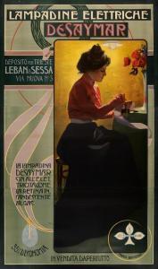 Sigon Giuseppe 1864-1922,LAMPADINE ELETTRICHE,1905,Swann Galleries US 2015-08-05