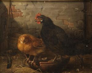 SIGUENZA Joaquin 1825-1902,Gallinas,1902,Alcala ES 2009-02-18