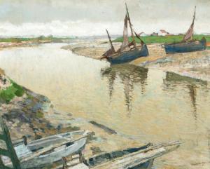 SIJS Maurice 1880-1972,Grey weather in Newport,1913,De Vuyst BE 2023-05-20