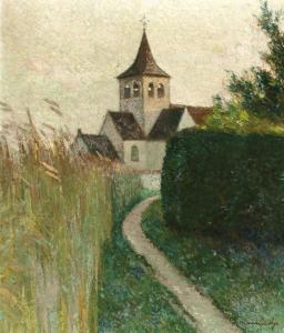 SIJS Maurice 1880-1972,The church road in Sint-Martens-Latem,1908-1910,De Vuyst BE 2023-10-21