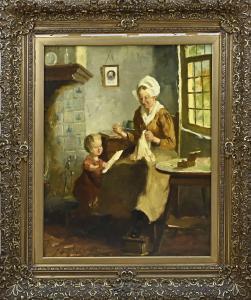 SIJTHOFF Gijsbertus Jan 1867-1949,Farmer's interior with a woman and child who w,Twents Veilinghuis 2023-01-12