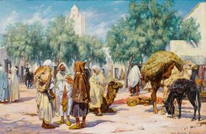 SILBERT Jose 1862-1939,Market in Kairouan, Tunisia,Sotheby's GB 2023-10-24
