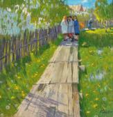 SILIN Anatoli Mikhailovich 1916-1997,GIRLS ON A PATH,1993,Whyte's IE 2008-12-06