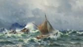 SILLÉN af Herman 1857-1908,Stormigt hav,1894,Bukowskis SE 2010-06-01