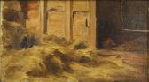 SILLEM Charles 1800-1900,hay in a barn,1883,Ewbank Auctions GB 2021-06-17
