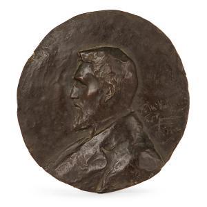 SILVA FRANCISCO GOUVEIA 1872-1951,Portrait du fondeur Valsuani Médaillon,1902,Tajan FR 2018-04-19