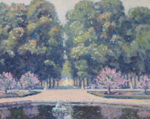 SILVA William Posey 1859-1948,The Lilac Garden at Versailles, France,Bonhams GB 2023-08-02