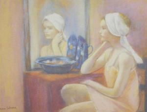 SILVERA Rina 1900-1900,La coiffeuse,Chevau-Legers Encheres Martin-Chausselat FR 2010-12-12