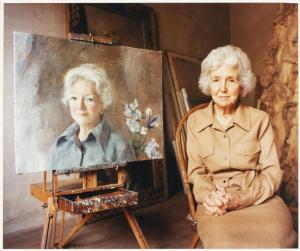 SILVERMAN Jack 1940-2017,Henriette Wyeth Painting Helen Hayes,Santa Fe Art Auction US 2022-04-15