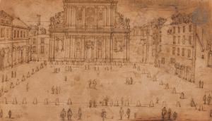 SILVESTRE Israel 1621-1691,Vue de la place de la Sorbonne,Ader FR 2023-03-20