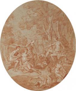SILVESTRE Louis II,Diane au bain, entourée de ses nymphes, découvrant,Christie's 2007-11-21