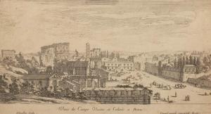 SILVESTRE Louis II 1675-1760,Veue du Campo Vacine et Colisée a Roma,Kastern DE 2014-05-31