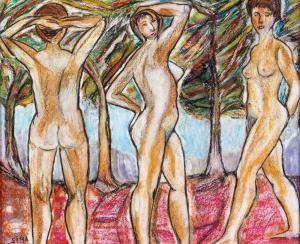 SIMA Miron 1902-1999,Nude Women,1928,Tiroche IL 2013-06-29