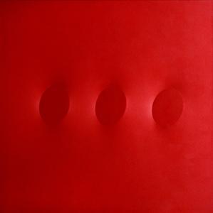 SIMETI Turi 1929-2021,Tre ovali rossi,2005,Galleria Pananti Casa d'Aste IT 2024-04-19