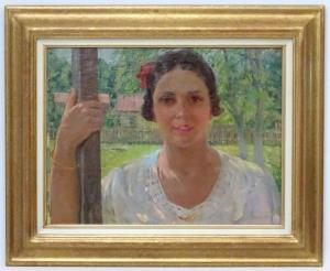 Simionov,Young woman in the garden,Dickins GB 2018-02-02