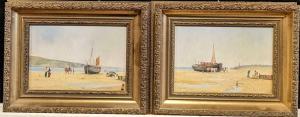 SIMM Richard 1926,a pair of beach scenes,Cheffins GB 2022-04-14