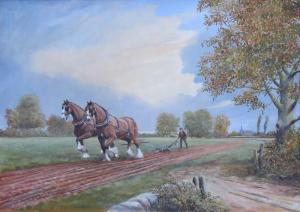 SIMM Richard 1926,Ploughing scene,Peter Wilson GB 2016-07-07