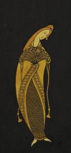 SIMMEN Henri 1879-1964,Danseuse au voile - Élégante à la mode japonaise,1912,Ader FR 2014-03-27