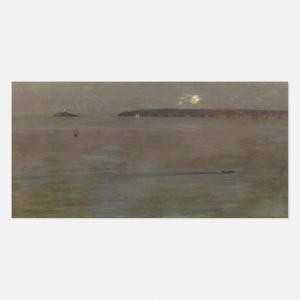 SIMMONS Edward Emerson,Early Moonrise over St. Ives Bay,1888,Rago Arts and Auction Center 2021-11-12
