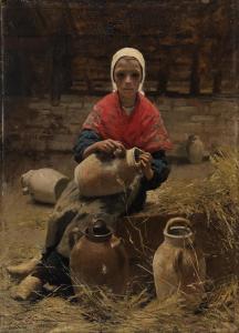 SIMMONS Edward Emerson 1852-1931,Une Paysanne,1882,Bonhams GB 2021-11-16