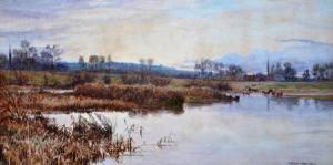 SIMMONS J. Deane 1800-1900,A Winters Sunset,1886,Elder Fine Art AU 2011-05-15