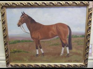 SIMMS MARY,portrait of the racehorse Flashlight,Charterhouse GB 2016-04-22