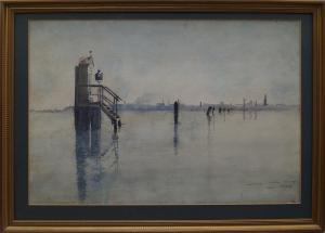 SIMON Ernest 1848-1895,Canal de Venise a Maistre,1890,Rosebery's GB 2015-01-17