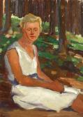 SIMON Fritz 1906-1983,Dame im Wald (Ehefrau desKünstlers),Mehlis DE 2008-08-29