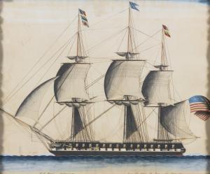 SIMON George 1800-1800,U.S. FRIGATE 'INDEPENDENCE',1831,Sotheby's GB 2016-01-20