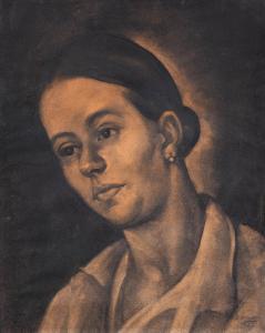 SIMON Janos Gyorgy 1894-1968,Female portrait,1926,Nagyhazi galeria HU 2023-12-12