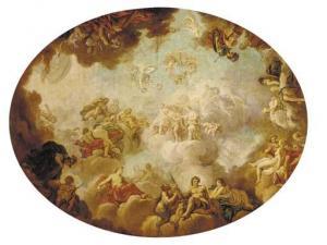 SIMON Jean 1743-1811,An Assembly of the Gods - a modello for a ceiling,Christie's GB 2001-04-24