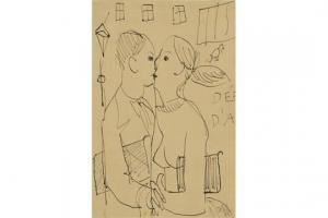 SIMON Jean Georges 1894-1968,Young lovers kissing in the street,Morphets GB 2015-09-10