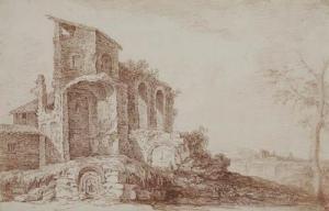 SIMON Jean 1743-1811,Landscape with Ruins,Swann Galleries US 2006-01-25