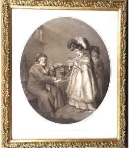 SIMON Jean Pierre,Credulous Lady and Astrologer Stich in Punktierman,1786,Leo Spik 2021-06-24