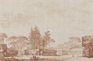 SIMON Jean 1743-1811,Vue des jardins de la villa Doria Pamp,Artcurial | Briest - Poulain - F. Tajan 2014-03-26