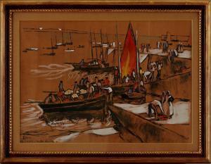 SIMON Lucien 1861-1945,Le port Maria,Adjug'art FR 2023-07-08