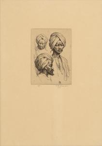 SIMON Tavik Frantisek 1877-1942,Indian Men in Turbans,1930,Morgan O'Driscoll IE 2013-10-21