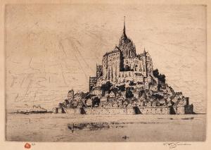 SIMON Tavik Frantisek 1877-1942,Le Mont Saint-Michel,1911,Vltav CZ 2024-02-22
