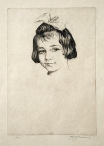SIMON Tavik Frantisek 1877-1942,Portrét dcery Evy,Vltav CZ 2024-02-22
