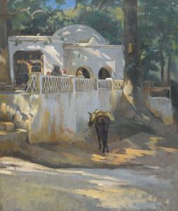 SIMONET John Pierre 1860-1915,Le Café des Platanes,Dobiaschofsky CH 2011-05-11